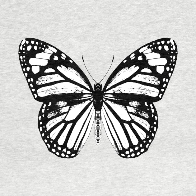 Monarch Butterfly | Black and White by Eclectic At Heart